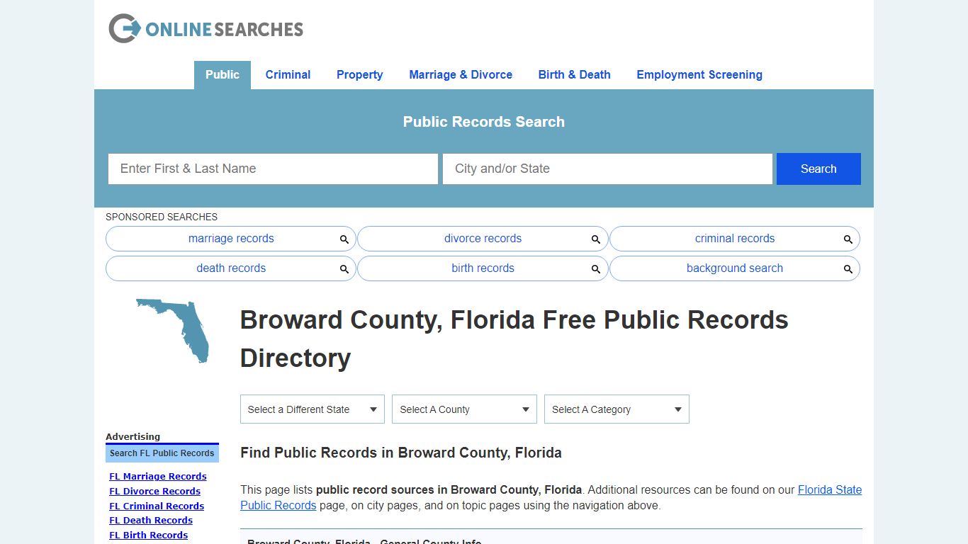 Broward County, Florida Public Records Directory